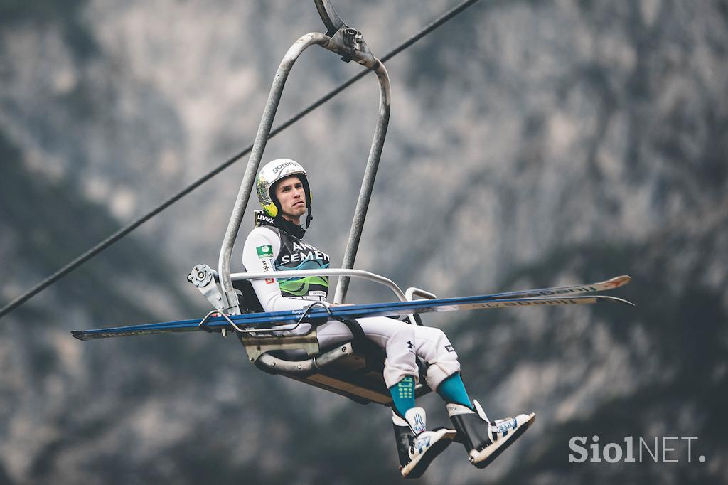 Skakalci trening Planica