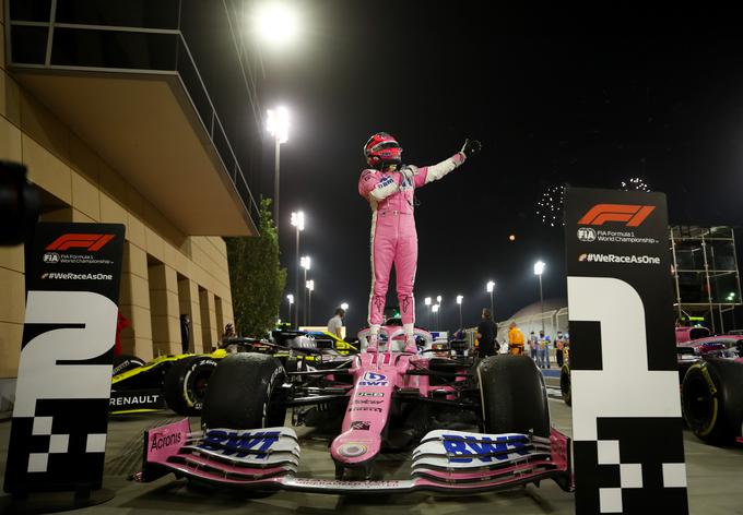 Sergio Perez je prvič zmagal na svoji 190. dirki, in to z dirkalnikom ekipe Racing Point. In si tako prislužil sedež pri Red Bullu. | Foto: Reuters