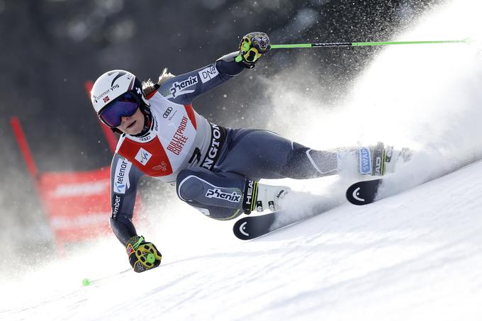 Po prvi vožnji je vodila Ragnhild Mowinckel, na koncu pa končala na drugem mestu. | Foto: Getty Images