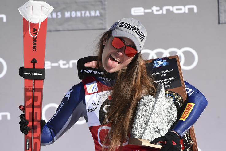 Sofia Goggia, ki se vrača po poškodbi, je trenutno vodilna smukačica sezone. | Foto: Guliverimage/Getty Images
