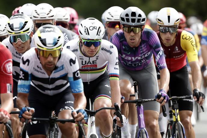 Tadej Pogačar, TDF 2025 | Tadej Pogačar je preživel hektičen uvodni dan 112. Toura. | Foto Reuters