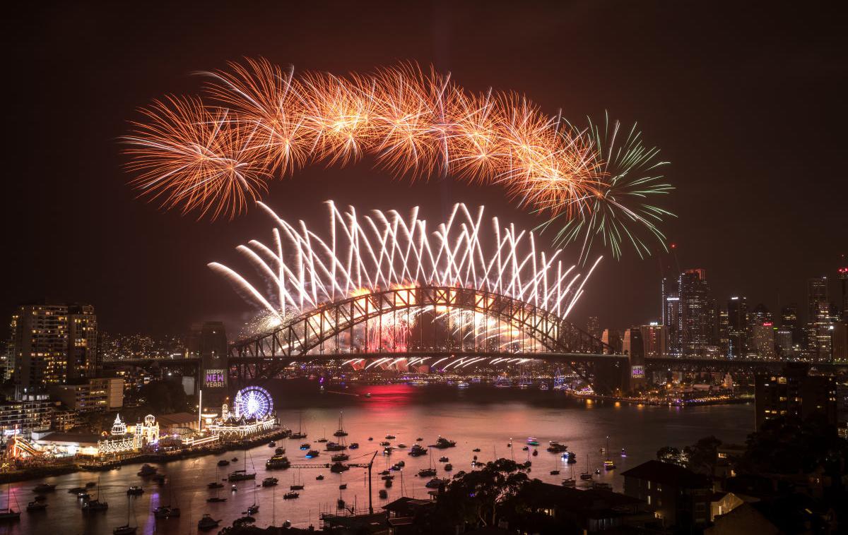 Ognjemet Sydney | Sydney v Avstraliji slovi po spektakularnih novoletnih ognjemetih. | Foto Getty Images