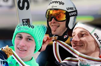 Domen Prevc se je pridružil bratu Petru in Robertu Kranjcu
