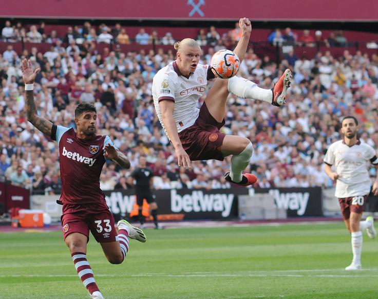 Erling Haaland je potrdil zmago Manchester Cityja. V tej sezoni je že pri sedmih zadetkih. | Foto: Guliverimage
