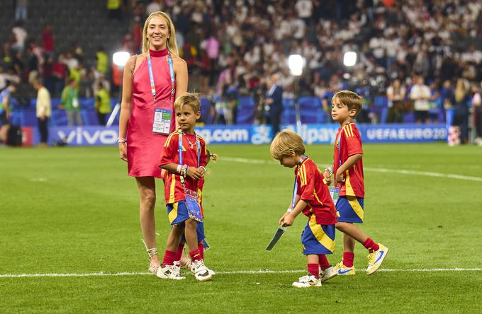 Alice Campello je Morato z njunimi otroki spremljala tudi na letošnjem evropskem prvenstvu, ko je Španija osvojila naslov prvakov. | Foto: Guliverimage