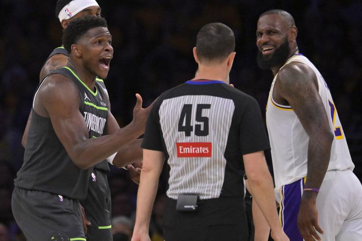 Anthony Edwards in LeBron James | Foto: Reuters