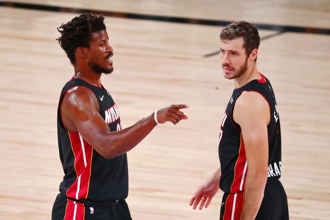 Jimmy Butler in Goran Dragić sta velika prijatelja, hkrati pa sta bila v pretekli sezoni najboljša košarkarja Miamija. | Foto: Getty Images