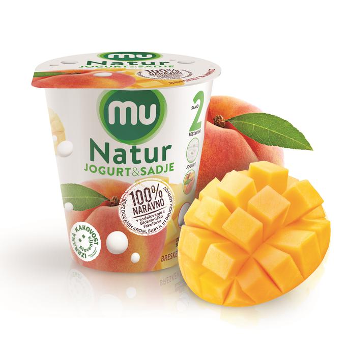 Nov okus Mu Natur: jogurt, breskev, mango. In nič drugega. | Foto: 