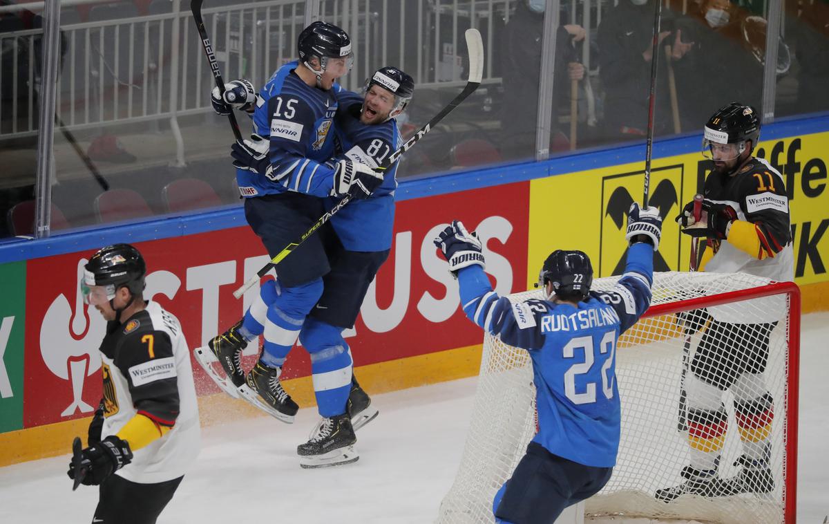 IIHF WC 2021: Finska - Nemčija | Finci so tesno, z 2:1 premagali Nemce in se uvrstili v veliki finale. | Foto Guliverimage