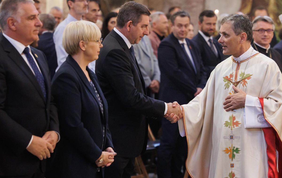 Andrej Saje | Maša za domovino v ljubljanski stolnici, ki so jo ob novomeškem škofu in predsedniku Slovenske škofovske konference Andreju Sajetu vodili slovenski škofje. | Foto STA