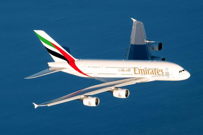 airbus A380 Emirates | Airbus je do konca lanskega leta izdelal 234 letal A380. Največjo njihovo floto ima prevoznik Emirates iz Dubaja. | Foto Emirates