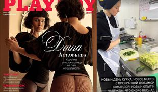 Ukrajinska Playboyeva zajčica lupi krompir za vojake