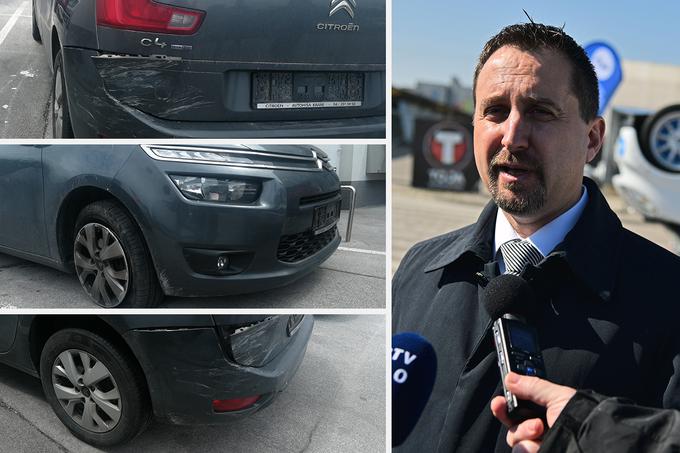 Poškodovan službeni avtomobil Igorja Velova so policisti začeli preiskovati po anonimni prijavi. | Foto: STA ,