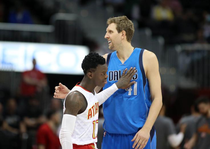 Dennis Schröder in Dirk Nowitzki | Foto: Reuters