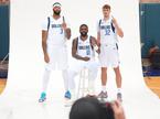 Dallas Mavericks Anthony Davis, Kyrie Irving, Cooper Flagg
