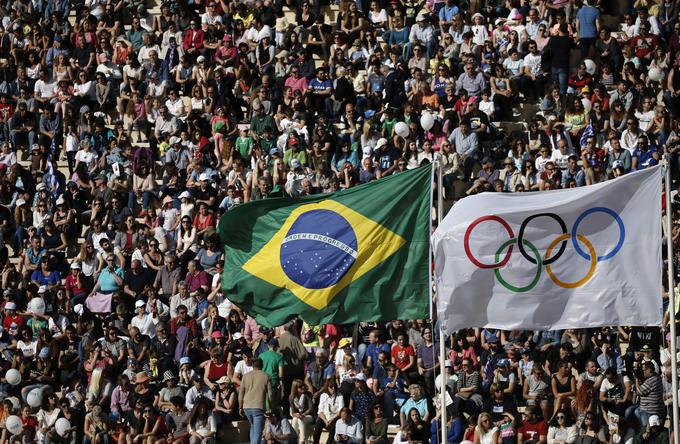 Olimpijska zastava bo v Braziliji tudi zastava begunske ekipe. | Foto: 