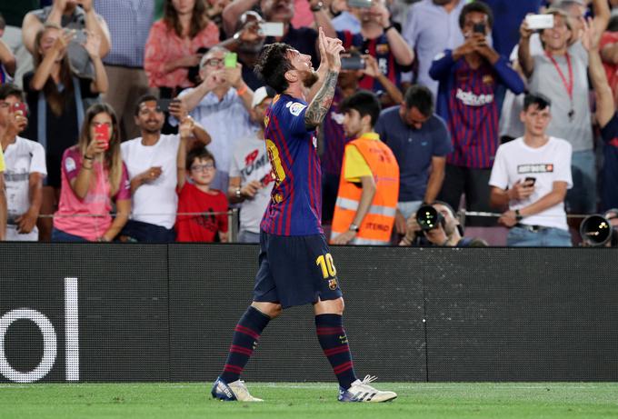 Veselje Lionela Messija po golu, ki je strl odpor Alavesa. | Foto: Reuters