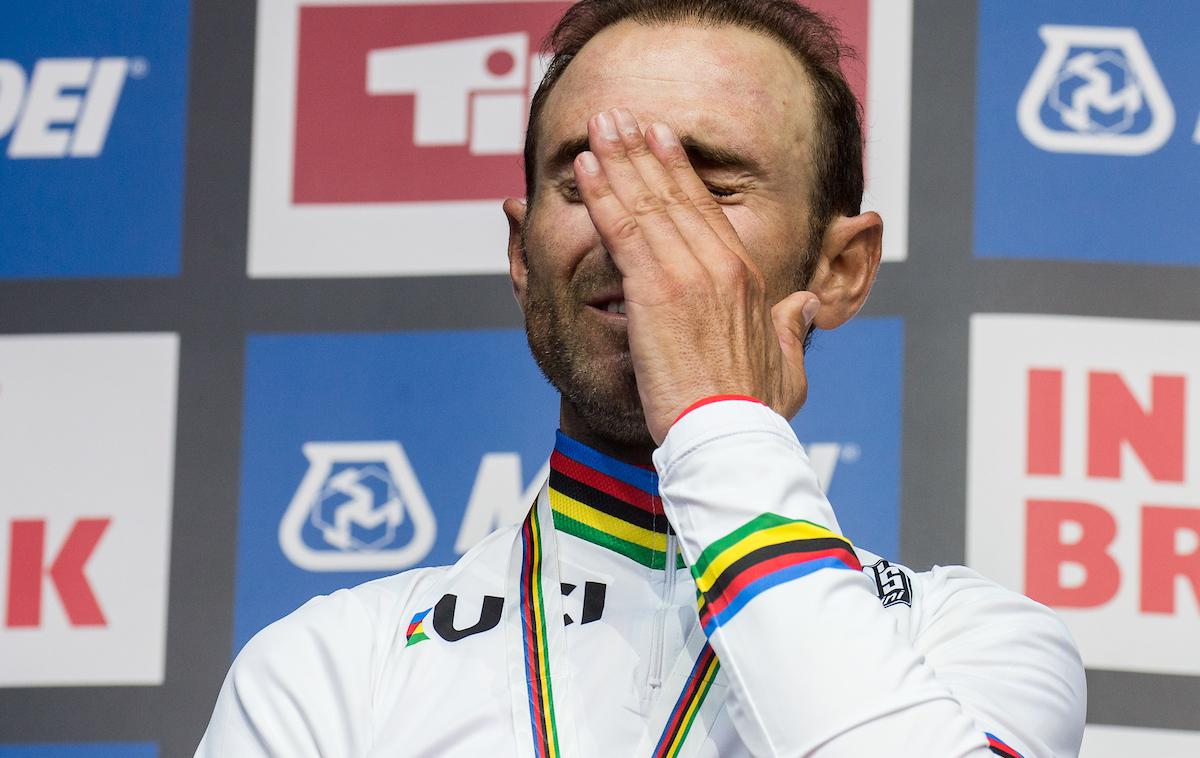 Alejandro Valverde | Alejandro Valverde je vendarle dočakal zlato medaljo na svetovnem prvenstvu. | Foto Vid Ponikvar