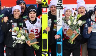 Nika Prevc na diskvalifikacijo odgovorila z zmago in izenačenjem rekorda, Nika Vodan druga! #video