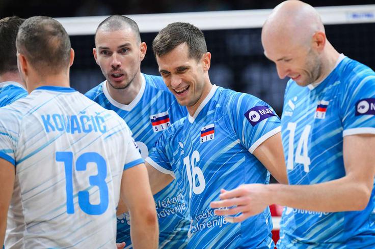 Slovenci se pripravljajo na ponedeljkovo tekmo z Američani. | Foto: Volleyball World