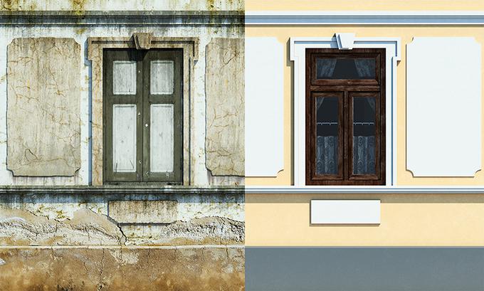 Primer objekta pred in po sanaciji. | Foto: 