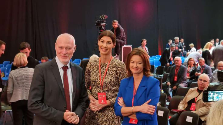 Milan Brglez, Dominika Švarc Pipan in Tanja Fajon | Foto: STA ,