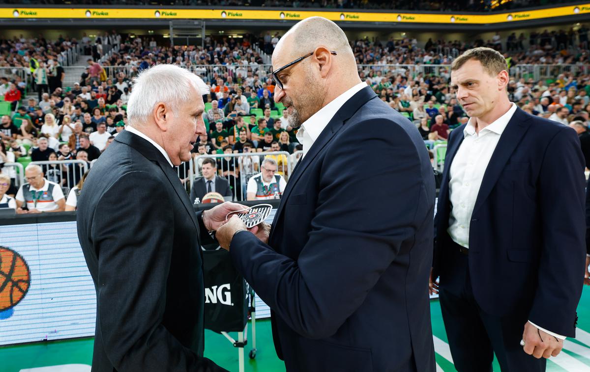 Cedevita Olimpija Željko Obradović Zvezdan Mitrović | Željko Obradović in Zvezdan Mitirović pred srečanjem | Foto Aleš Fevžer