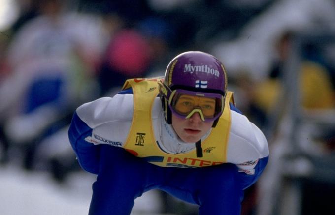 Toni Nieminen je 17. marca 1994 v Planici prvi preletel 200 metrov in se obdržal na nogah. | Foto: Getty Images