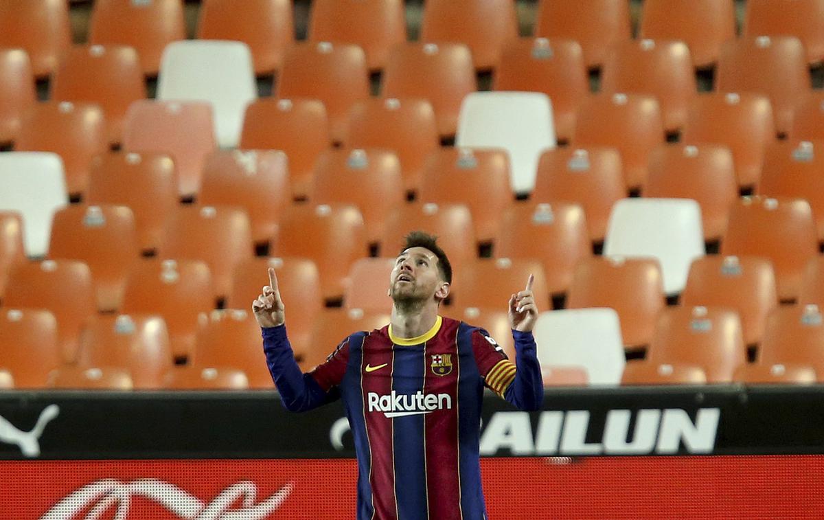 Lionel Messi | Lionel Messi je za zmago proti Valencii zadel dva gola. | Foto Guliverimage