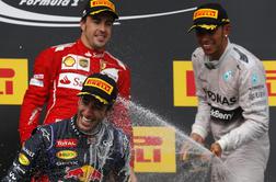 Alonso in Hamilton: Ricciardo je "car", Vettel pa nič