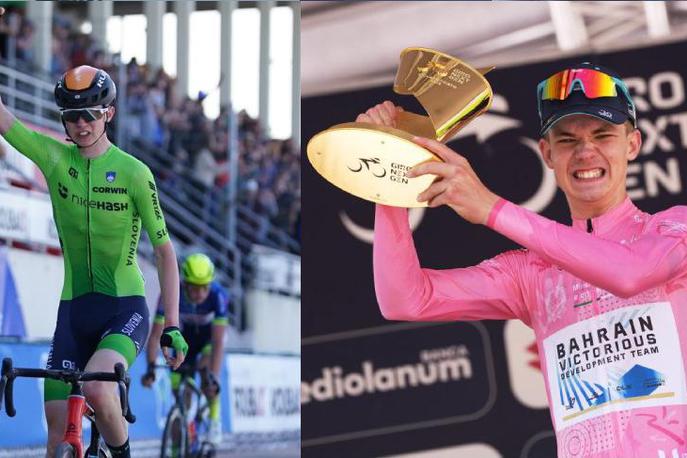 kolaž | Jakob Omrzel se je vpisal na elitni seznam zmagovalcev mladinske izvedbe dirke Pariz-Roubaix in Gira naslednje generacije. Do zdaj je bil na njem samo en kolesar, in sicer Britanec Tom Pidcock.