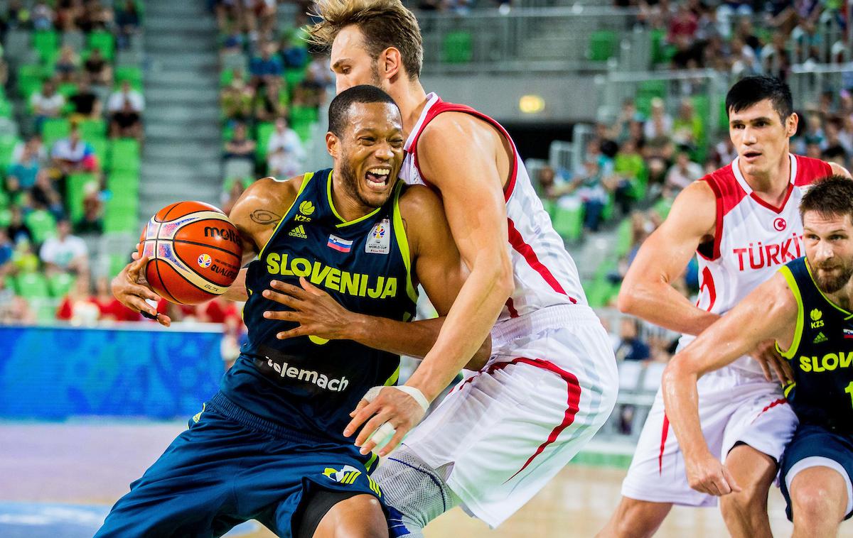 Slovenija Turčija | Anthony Randolph je proti Turčiji pokazal izjemno predstavo, po tekmi pa dejal, da je bila to verjetno njegova zadnja tekma v slovenskem dresu. | Foto Žiga Zupan/Sportida