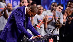 Čustven govor Duranta s solzami v očeh ob prejemu nagrade MVP (video)