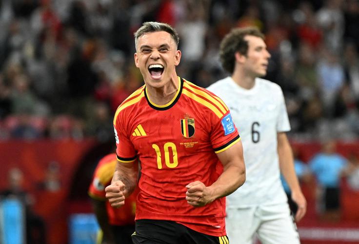 Leandro Trossard je k zmagi Belgije prispeval dva zadetka. | Foto: Reuters