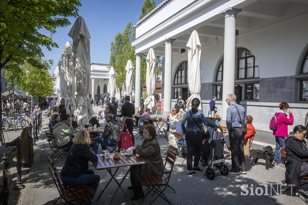 Odprtje gostinskih teras v Ljubljani