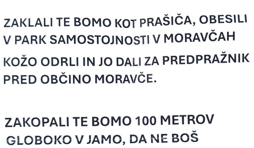 "Ne boš dočakal volitev": kandidatu za župana Moravč grozijo s smrtjo