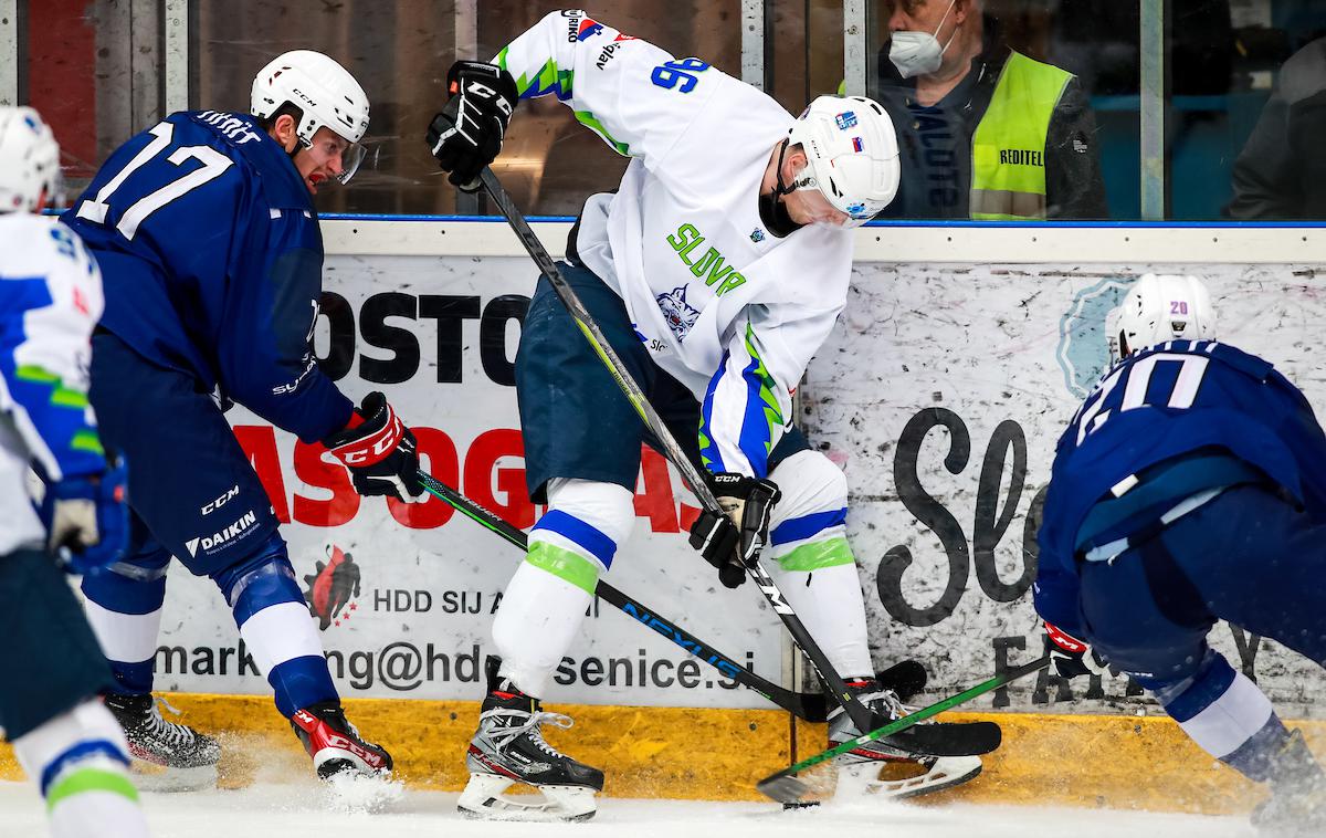 slovenska hokejska reprezentanca Francija | Slovenci so na uvodni tekmi pripravljalnega turnirja z 2:3 izgubili s Francijo. | Foto Morgan Kristan/Sportida