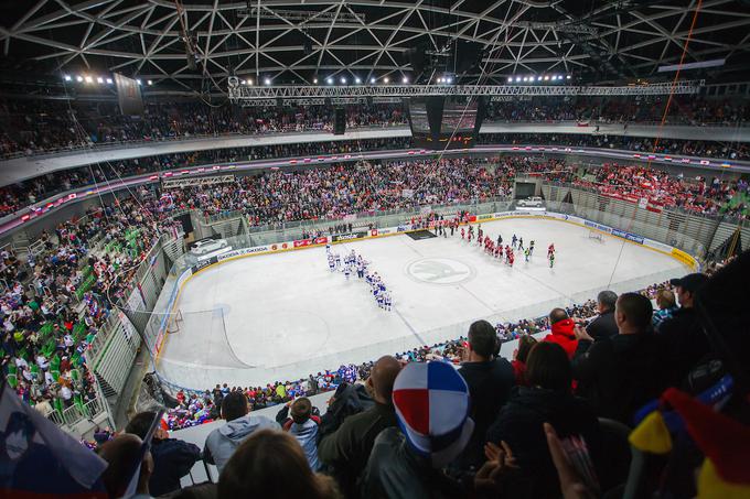 Stožice so hokejsko prvenstvo drugega razreda gostile 2012, ko so si Slovenci brez poraza zagotovili napredovanje. Aprila prihodnje leto bodo Slovencem nasproti stale Francija, Avstrija, Južna Koreja, Madžarska in Romunija. | Foto: Matic Klanšek Velej/Sportida