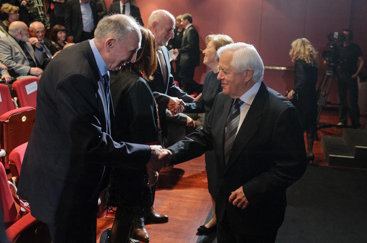 Ivan Oman, Milan Kučan | Foto: STA ,