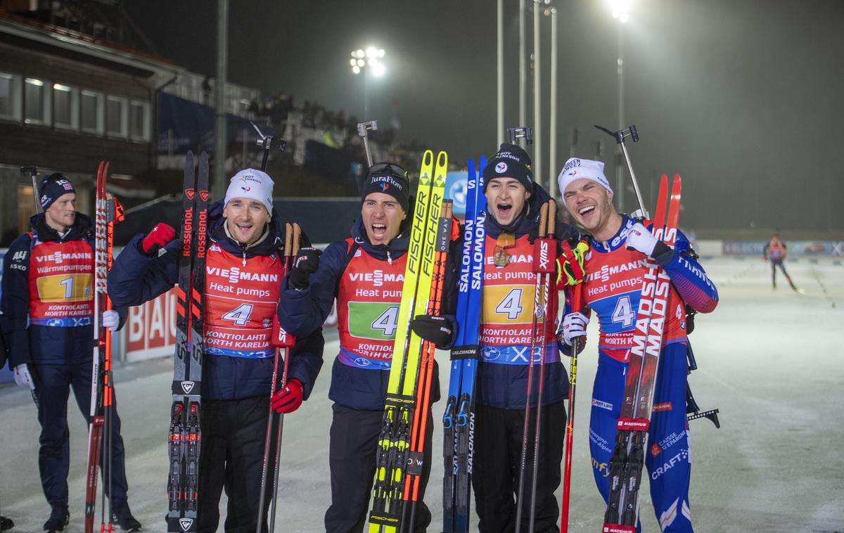 Emilien Jacquelin, biatlon, štafeta | Emilien Jacquelin je Franciji pomagal do štafetne zmage. | Foto Guliverimage