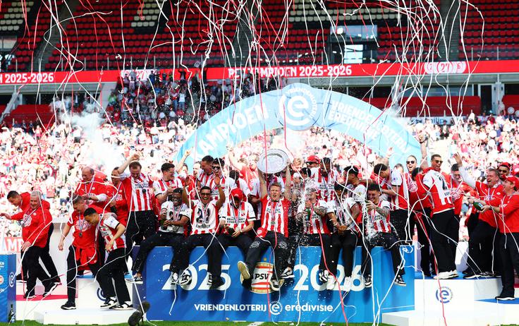 PSV si je naslov nizozemskega prvaka zagotovil že v nedeljo. | Foto: Reuters