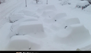 Tina Maze kida sneg v Kranjski Gori (foto)