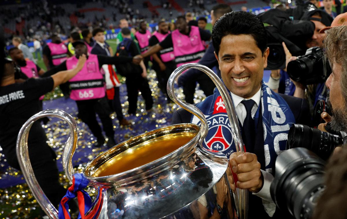 Nasser Al Khelaifi | Katarskemu mogotcu Nasserju Al Khelaifiju so se le uresničile sanje. PSG je osvojil ligo prvakov. | Foto Reuters