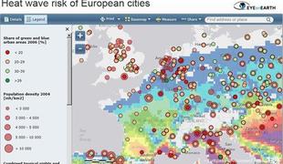 Evropska agencija za okolje razkrila interaktivno vremensko karto