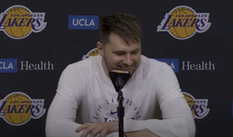 Luka Dončić čustven po velikem debiju za LA Lakers