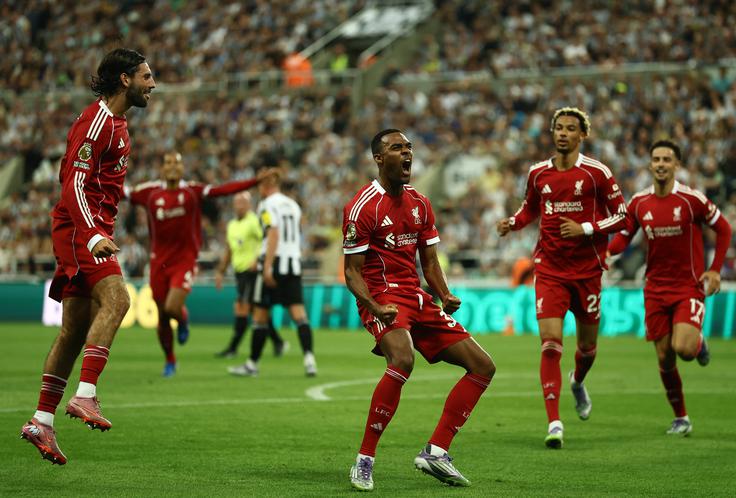 Ryan Gravenberch je poskrbel za vodstvo Liverpoola. | Foto: Reuters