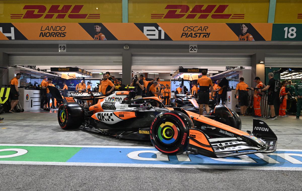 Singapur Lando Norris McLaren | Lando Norris je dobil drugi in tretji prosti trening v Singapurju. | Foto Reuters