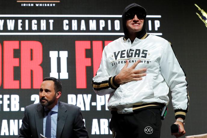 Tyson Fury Deontay Wilder | Britanec Tyson Fury in Američan Deontay Wilder se bosta v Las Vegasu v nedeljskih jutranjih urah po srednjeevropskem času pomerila v povratnem dvoboju boksarske težke kategorije WBC. | Foto Reuters