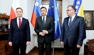 Pahor na gradu Strmol gostil predsednika Poljske in BiH