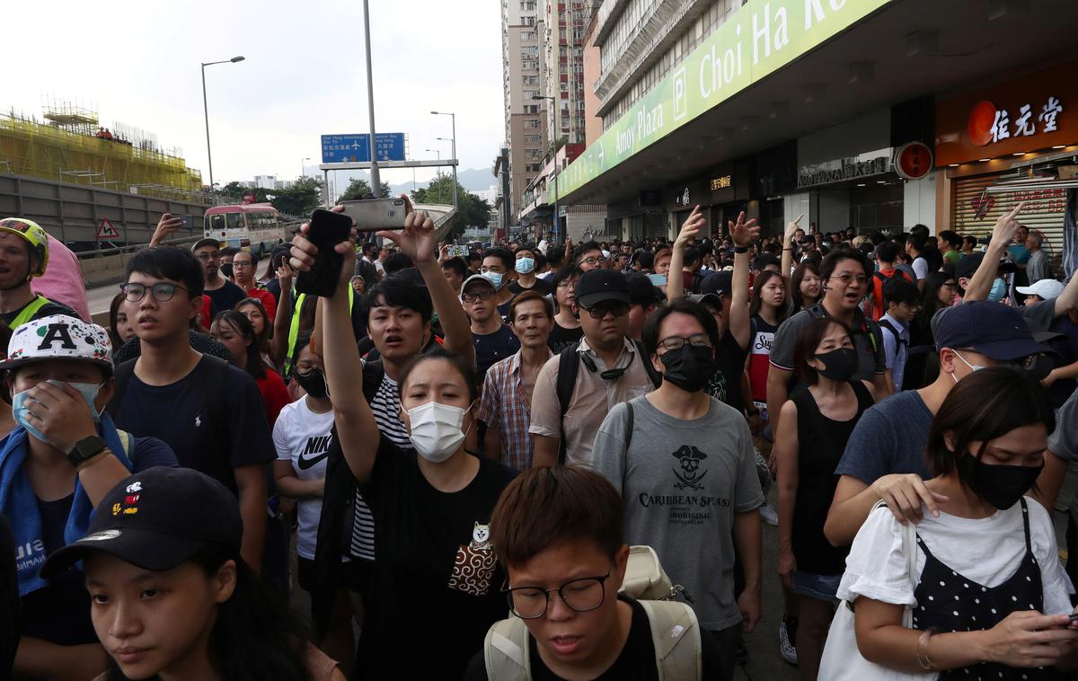 Hong Kong protesti Kitajska | V Hongkongu so danes spet potekali prodemokratični protesti. | Foto Reuters